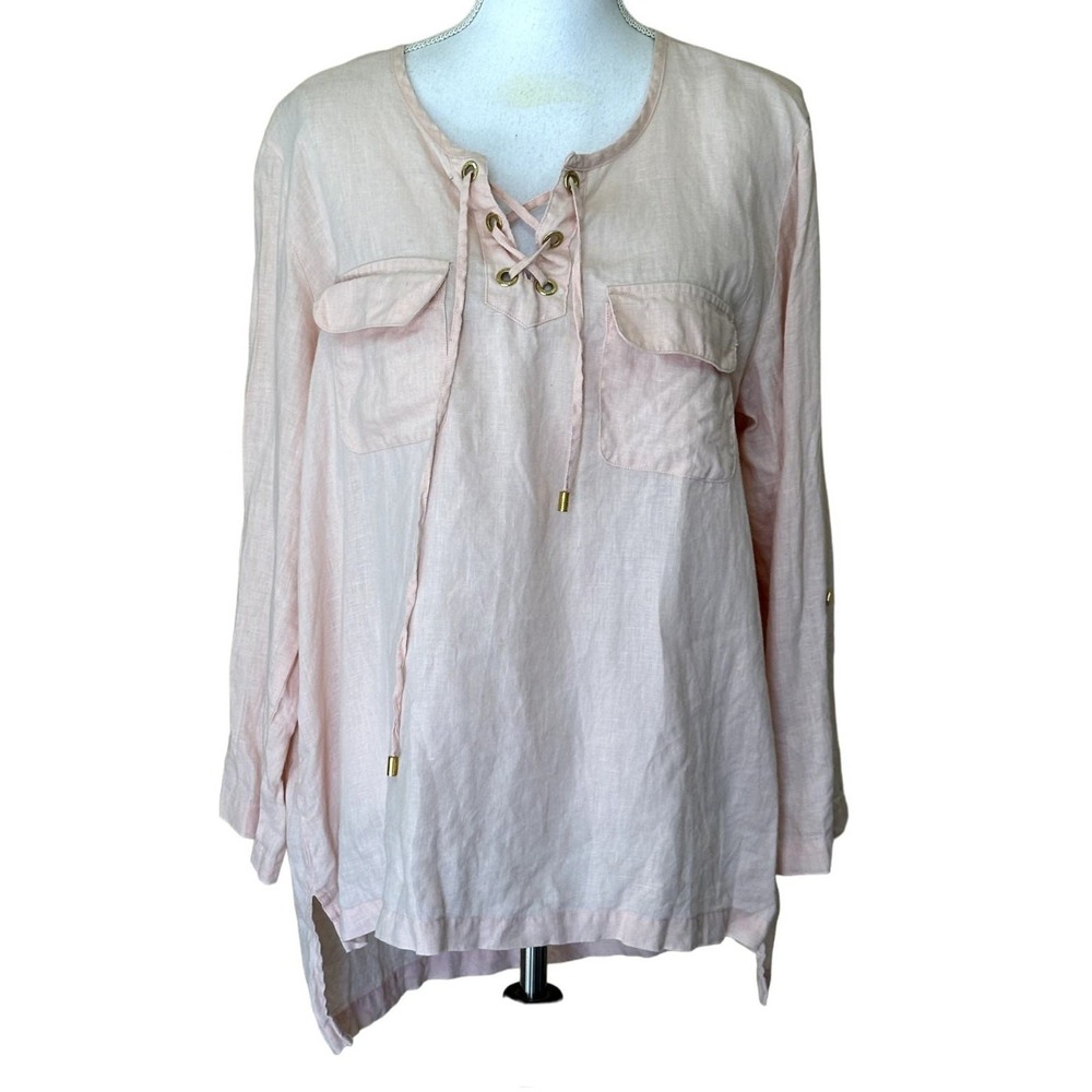 Company Ellen Tracy linen tunic, lagenlook, coastal, minimalist, relaxed